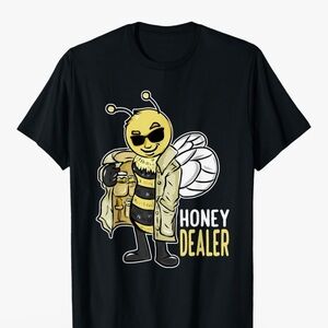 Honey Dealer Bee Graphic T Shirt Black Gildan Softstyle 3XL Funny Unisex Tee Top